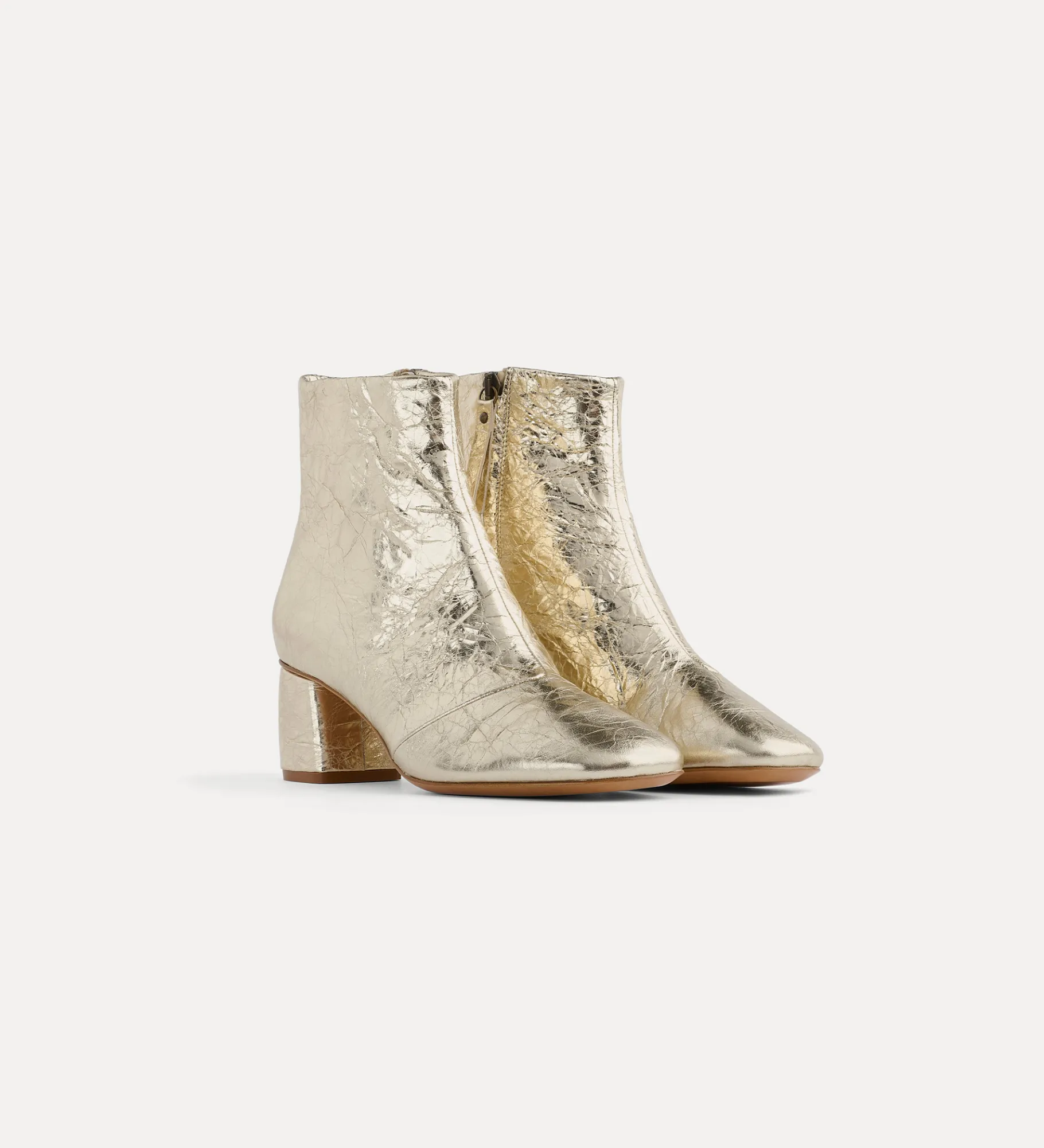 forte_forte ankle boot in crackled leather platino^ Shoes