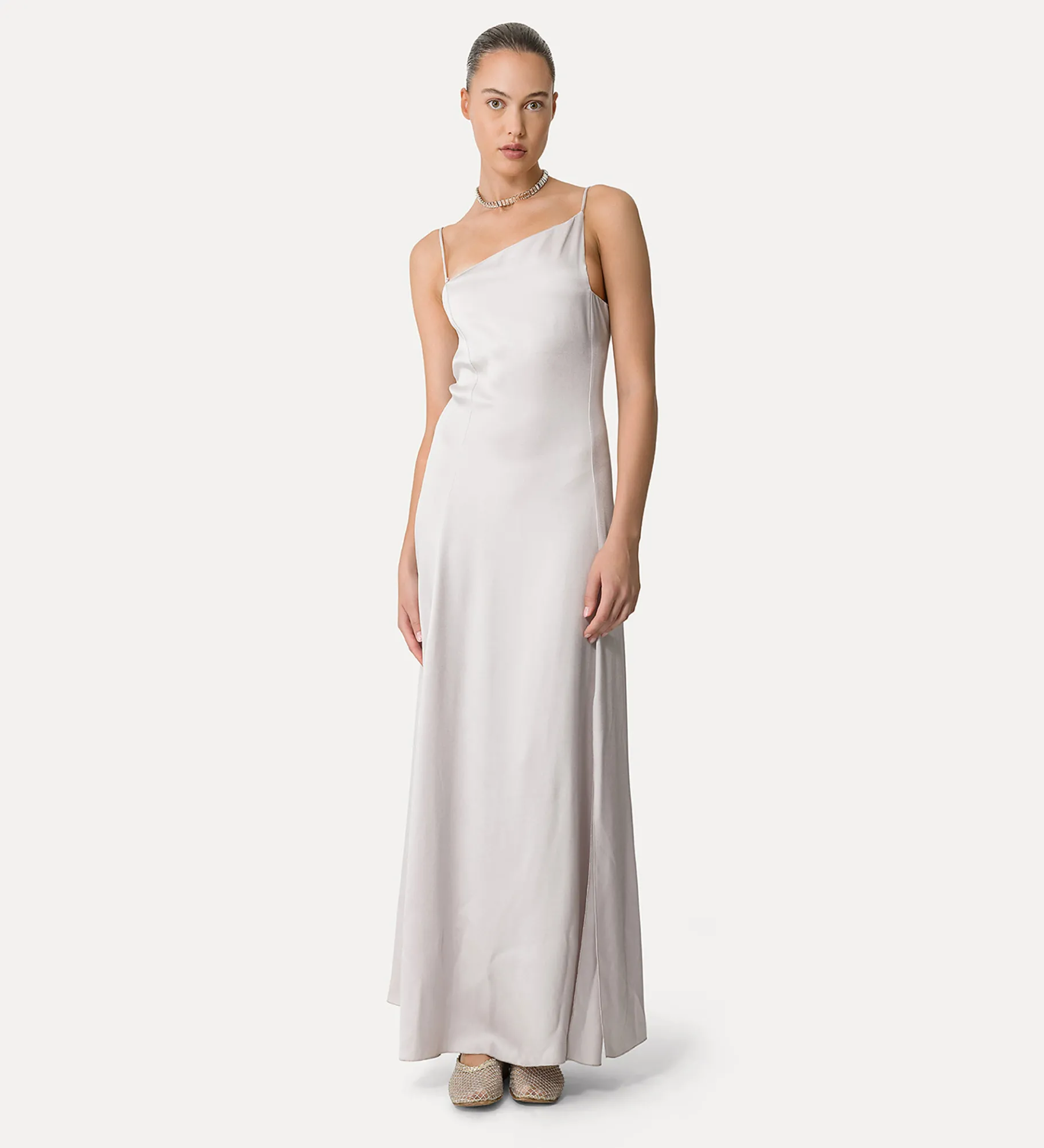 forte_forte asymmetrical satin dress madreperla^ Dresses