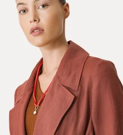 forte_forte belted coat in linen canvas cacao^ Coats