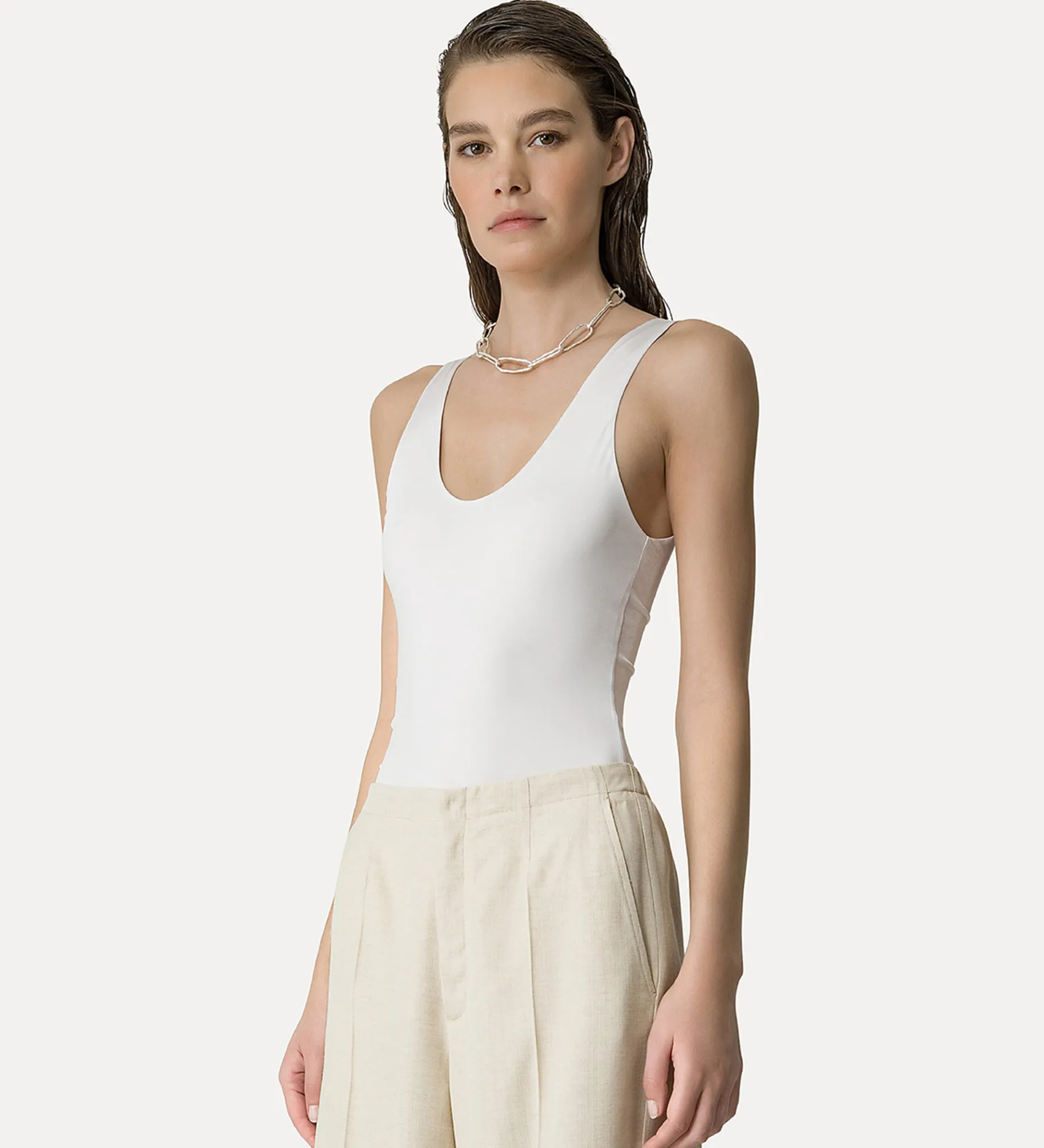 forte_forte bodysuit in jersey bianco^ Beachwear And Lingerie