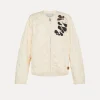 forte_forte bomber jacket with embroidered detailing ivory^ Coats