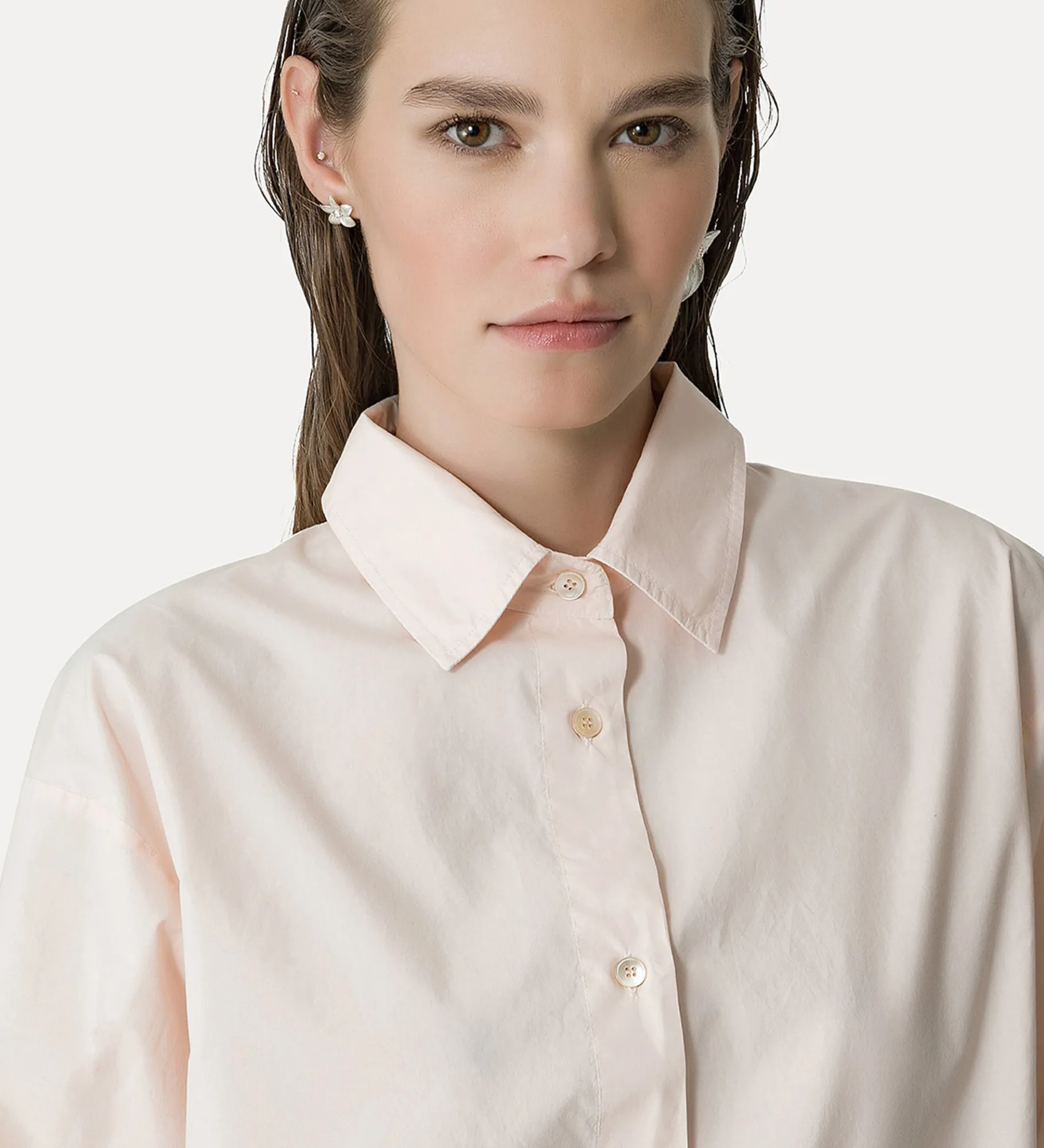 forte_forte boxy–fit shirt in poplin oyster^ Shirts