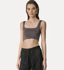 forte_forte bralette in glossy grey jersey lava^ Beachwear And Lingerie | Tops