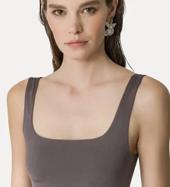 forte_forte bralette in glossy grey jersey lava^ Beachwear And Lingerie | Tops
