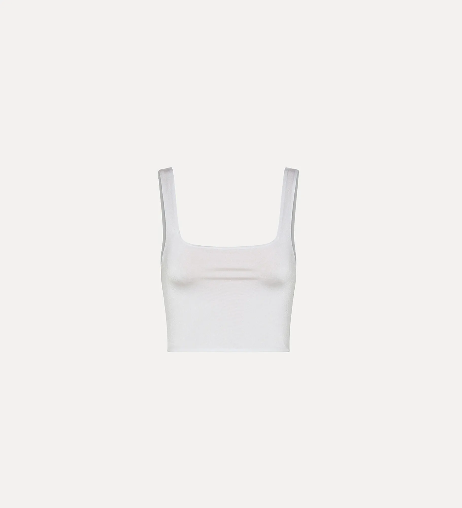 forte_forte bralette in shiny jersey bianco^ Beachwear And Lingerie | Tops