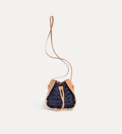forte_forte bucket bag in leather and crochetwork nuit^ Bags And Belts
