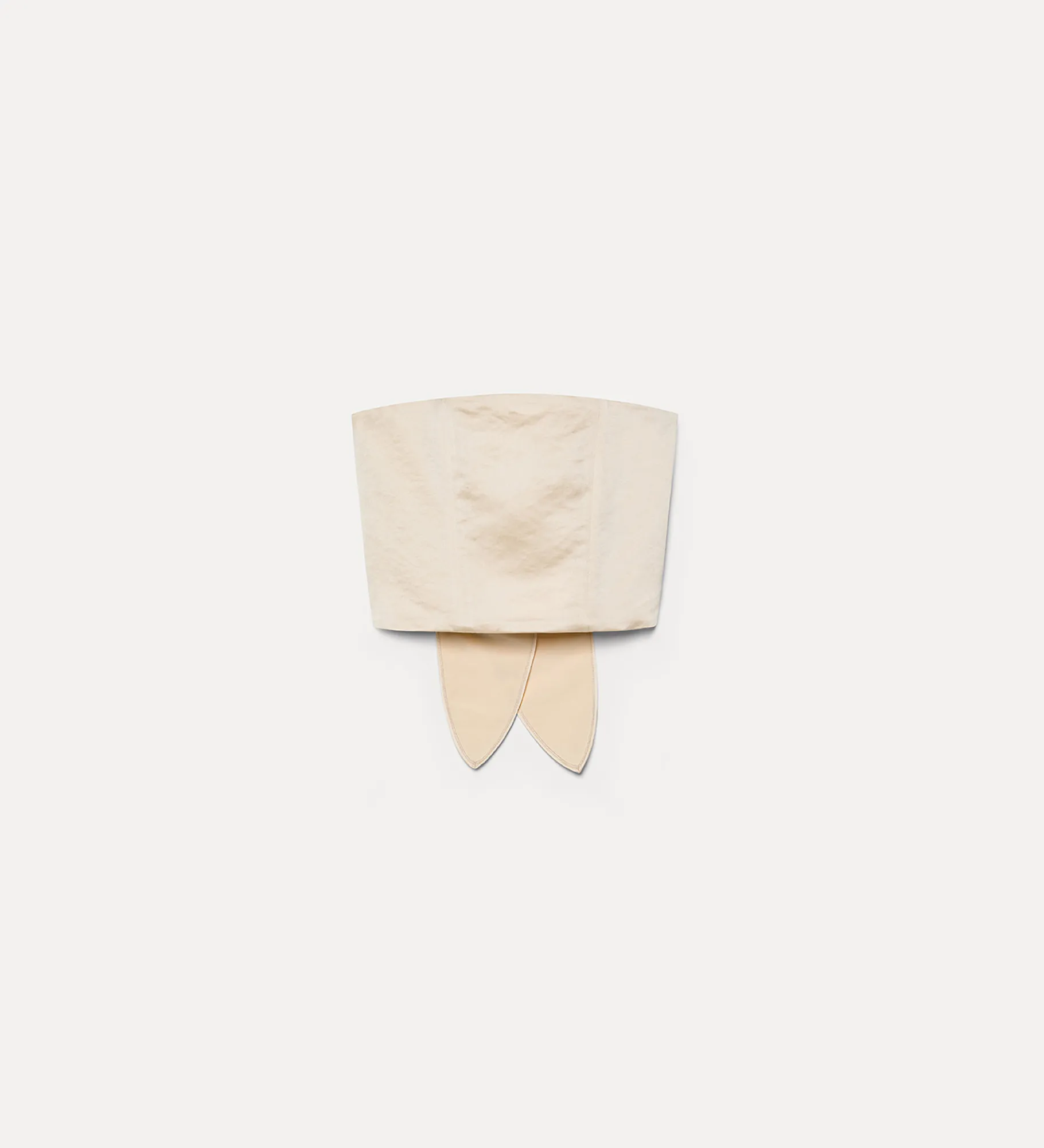 forte_forte bustier with sash in contemporary duchesse avorio^ Tops