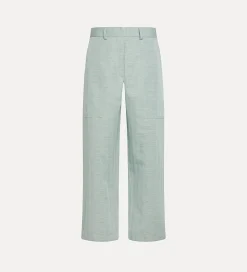forte_forte cargo pants in a light–blue linen blend breeze^ Pants