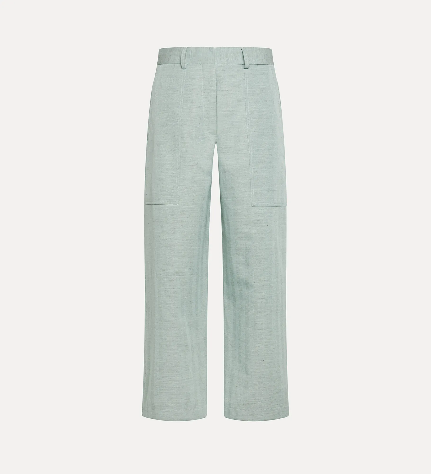 forte_forte cargo pants in a light–blue linen blend breeze^ Pants