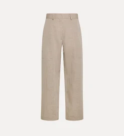 forte_forte cargo pants in a sandy–hued linen blend dune^ Pants