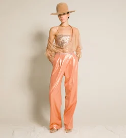 forte_forte chic pants in laminated jersey the^ Pants