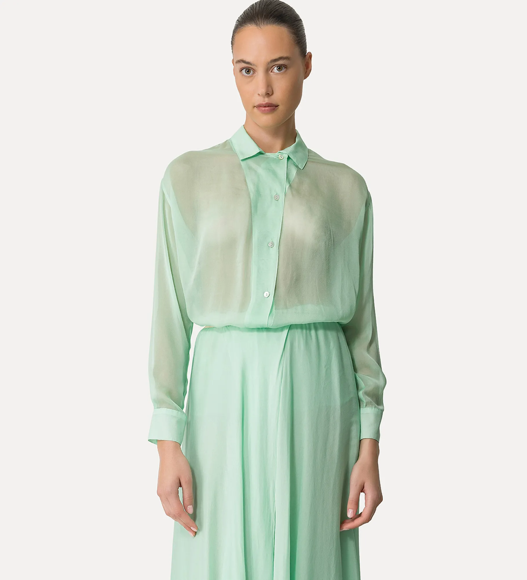 forte_forte chiffon shirt for women mint^ Shirts