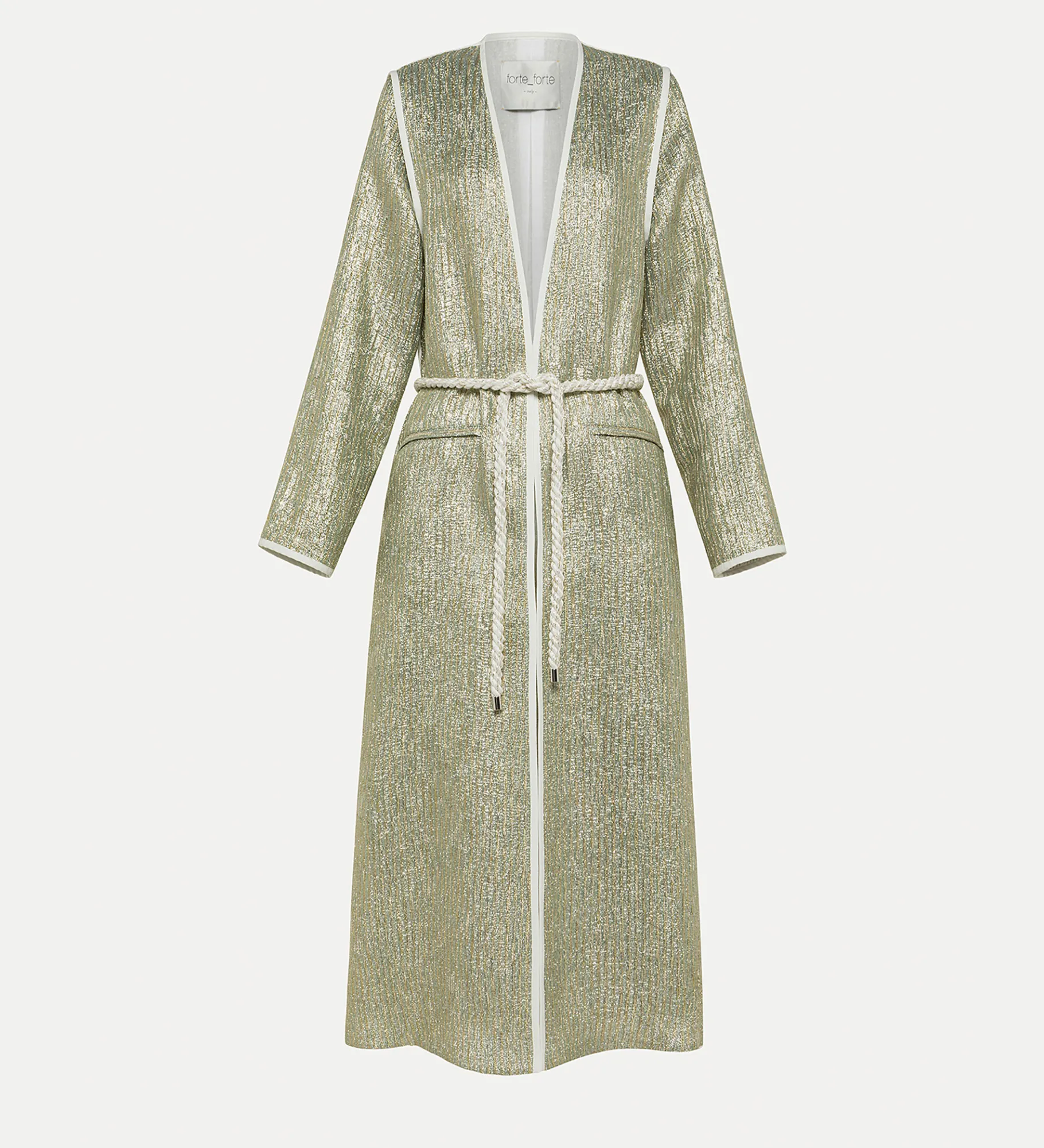 forte_forte coat in “twinkle” lurex–shot jacquard twinkle^ Coats
