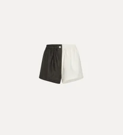 forte_forte colour–block–pattern linen shorts for women noir^ Pants