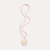 forte_forte crocheted necklace with seashells rose^ Jewels