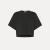 forte_forte cropped black t-shirt nero^ Tops