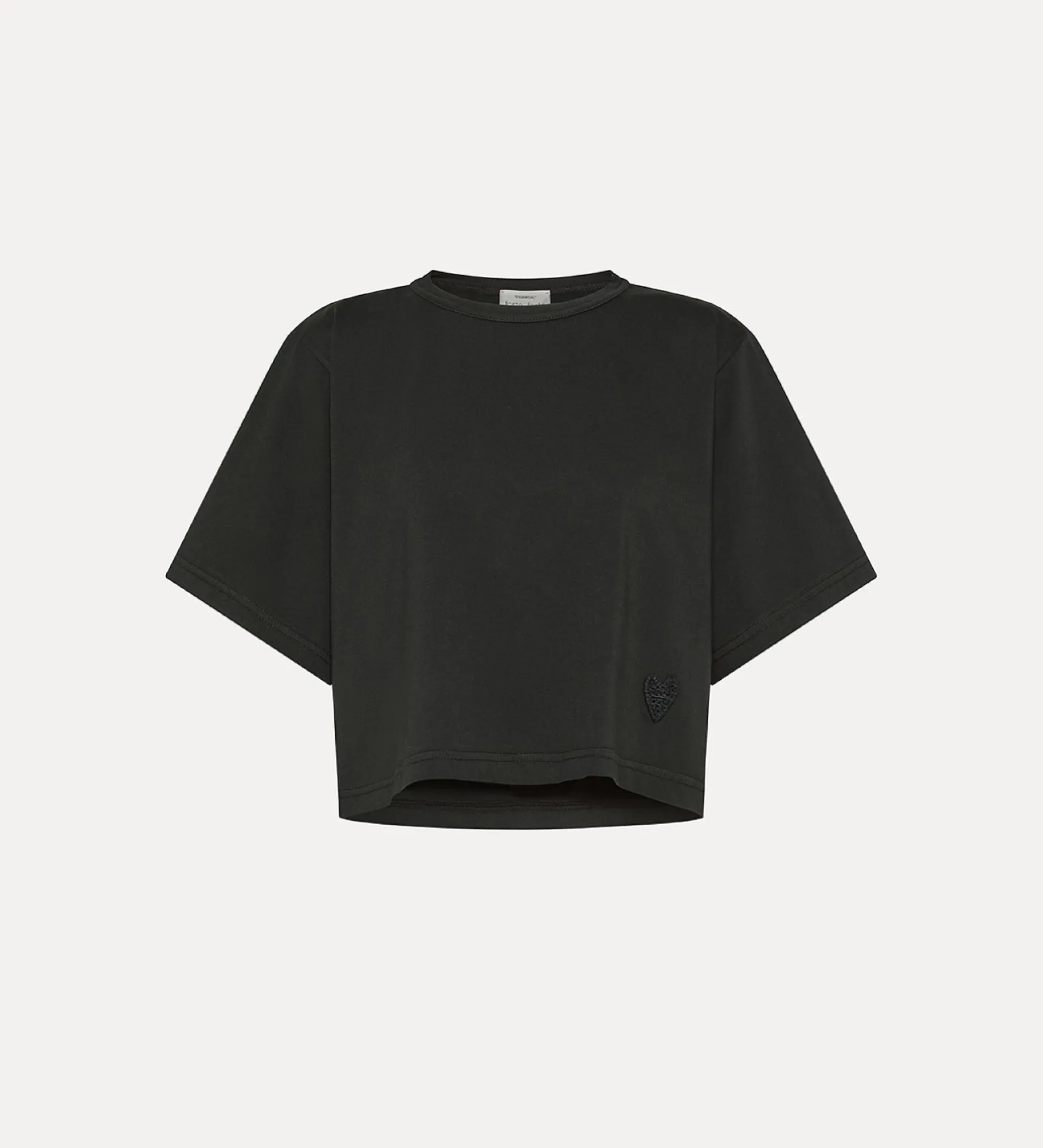forte_forte cropped black t-shirt nero^ Tops