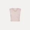 forte_forte cropped vest oyster^ Knitwear