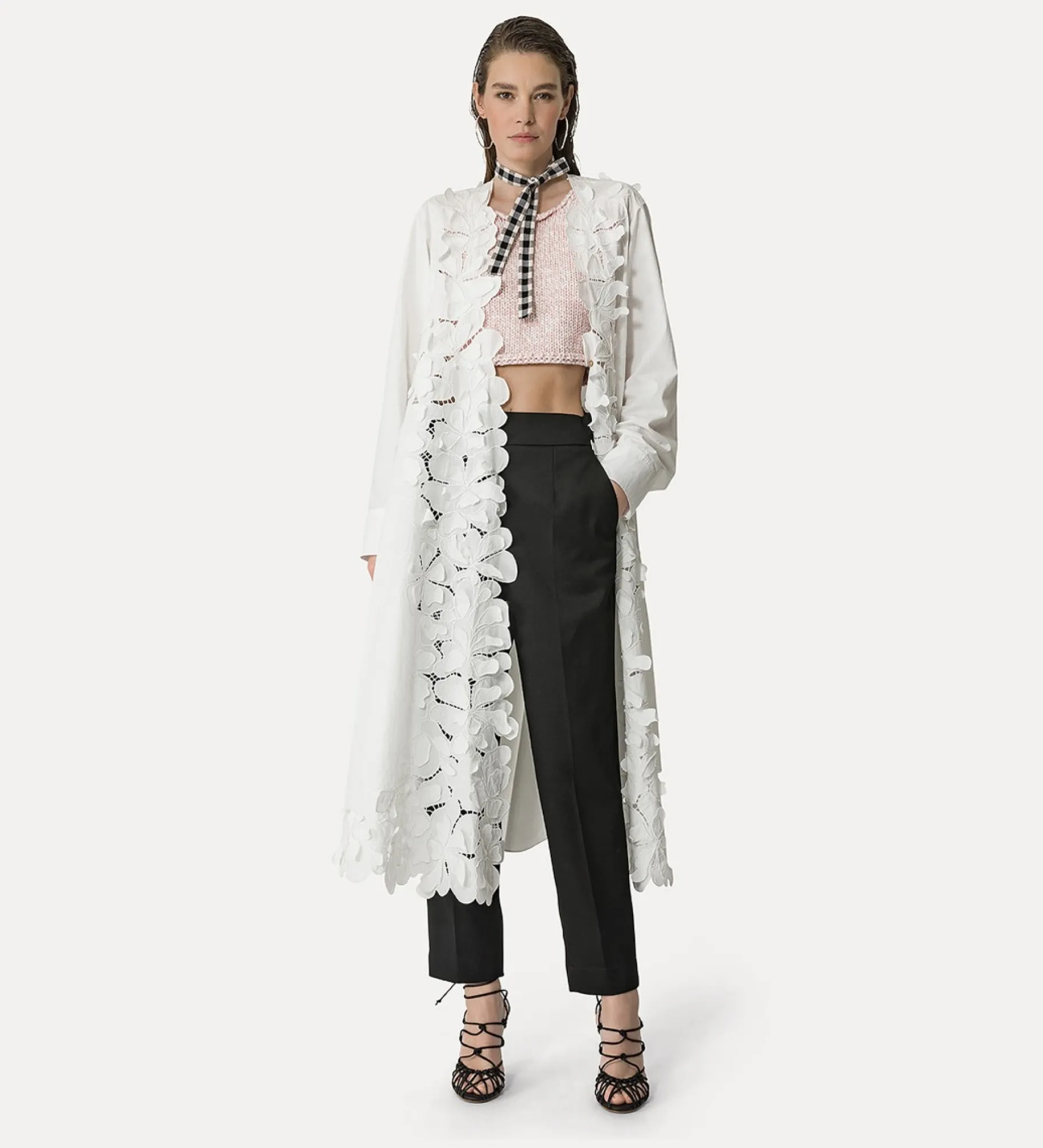 forte_forte cropped vest oyster^ Knitwear