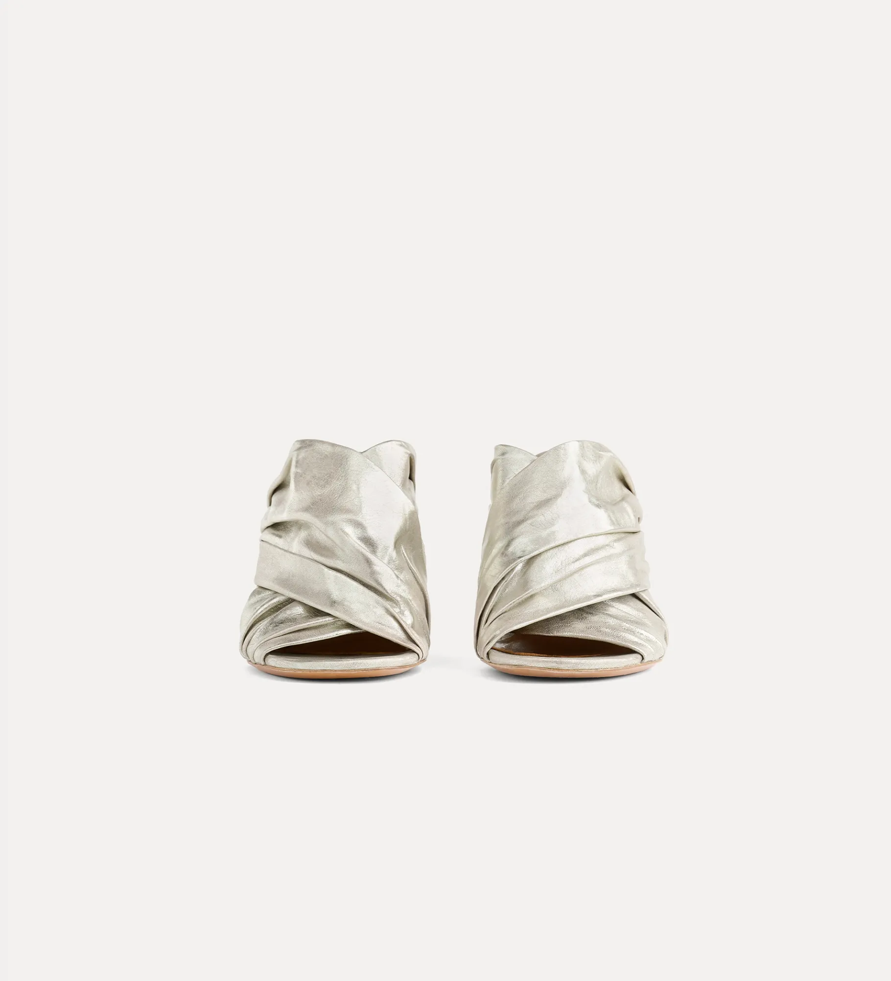 forte_forte crossover sandals with silver–tone heel silver^ Shoes