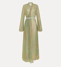 forte_forte dress in lurex–shot jersey with crossover front clorofilla^ Dresses