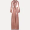 forte_forte dress with bow in laminated georgette rose^ Dresses