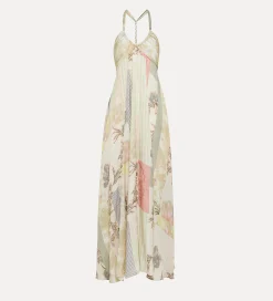 forte_forte dress with spaghetti straps in “the secret garden” print pattern pesco^ Dresses