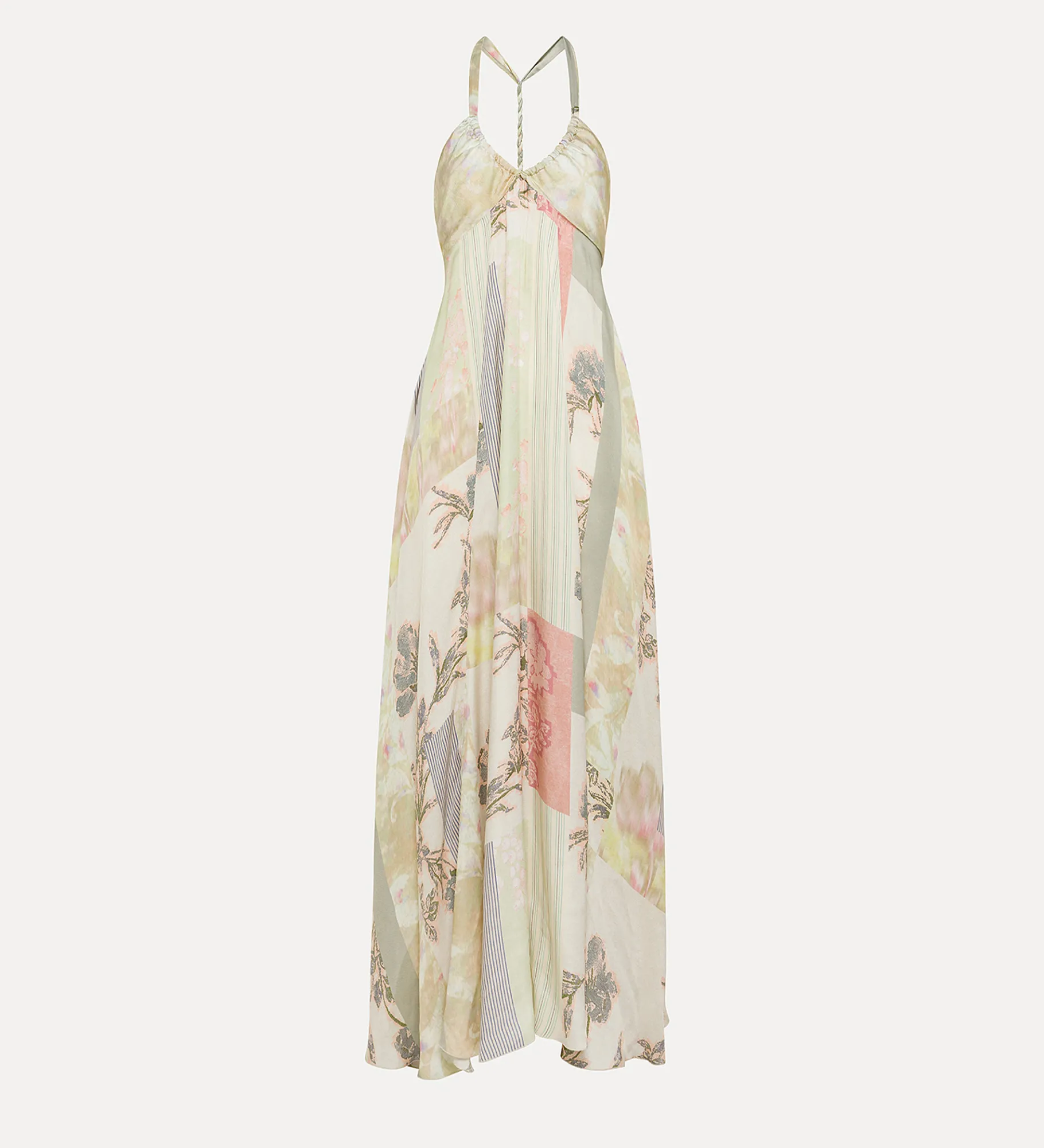 forte_forte dress with spaghetti straps in “the secret garden” print pattern pesco^ Dresses