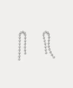 forte_forte drop earrings with crystals crystal^ Jewels