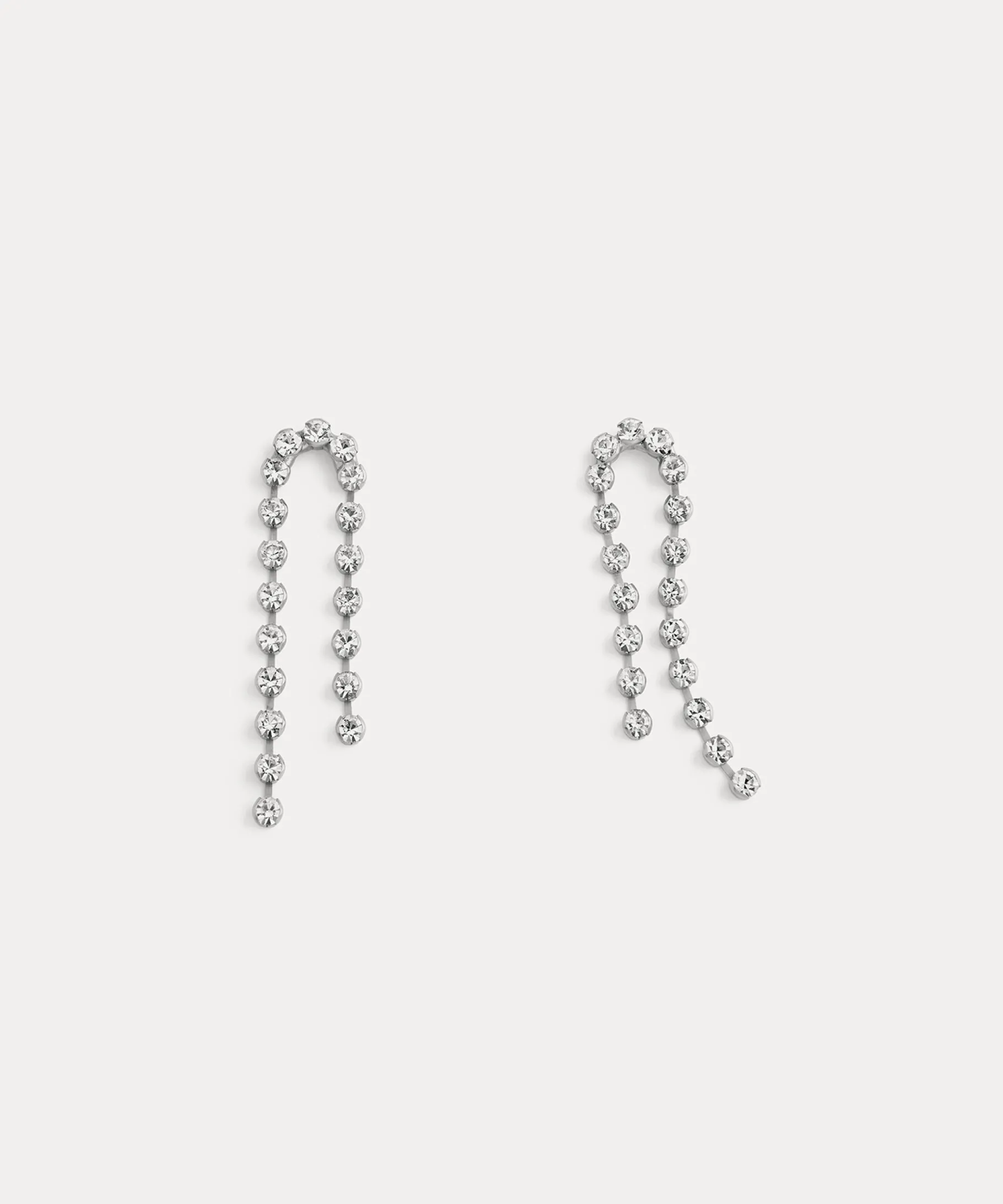 forte_forte drop earrings with crystals crystal^ Jewels
