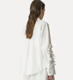 forte_forte embroidered cotton shirt bianco^ Shirts