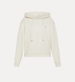 forte_forte essential hoodie in cotton twill fleece ivory^ Tops