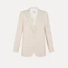 forte_forte essential jacket in stretch crêpe cady ivory^ Jackets
