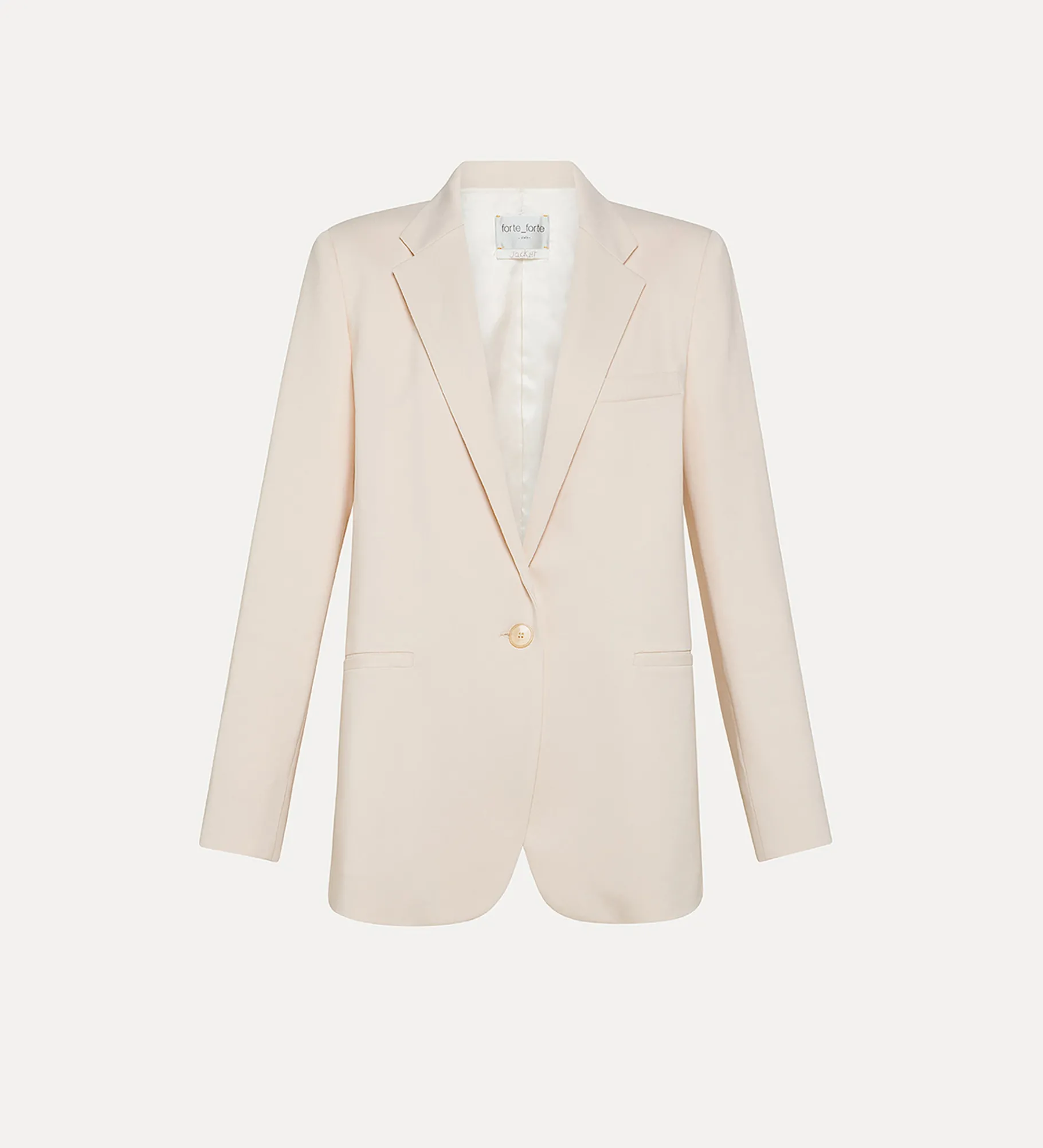 forte_forte essential jacket in stretch crêpe cady ivory^ Jackets