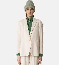 forte_forte essential jacket in stretch crêpe cady ivory^ Jackets