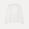 forte_forte essential t–shirt in organic cotton jersey bianco^ Tops