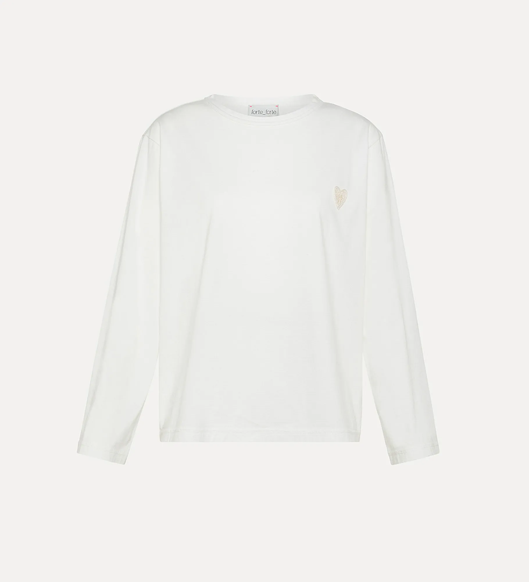 forte_forte essential t–shirt in organic cotton jersey bianco^ Tops