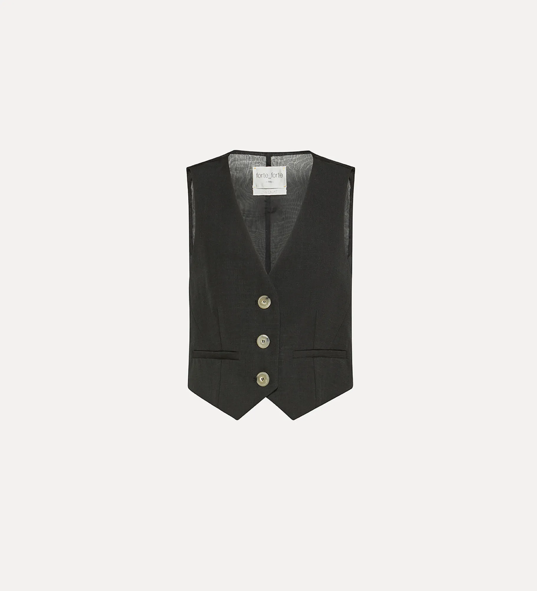 forte_forte fil–à–fil vest for women noir^ Jackets