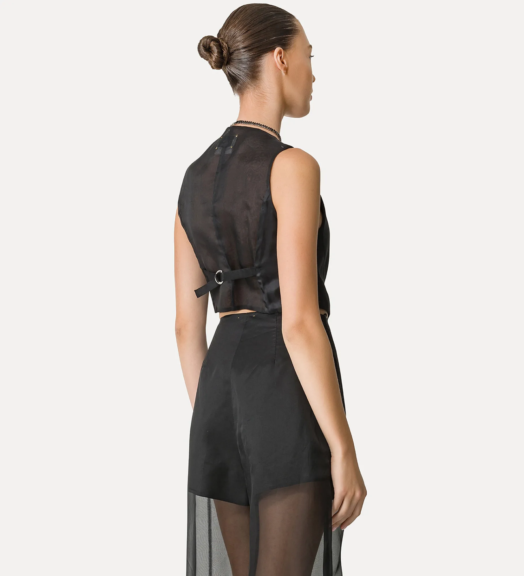 forte_forte fil–à–fil vest for women noir^ Jackets