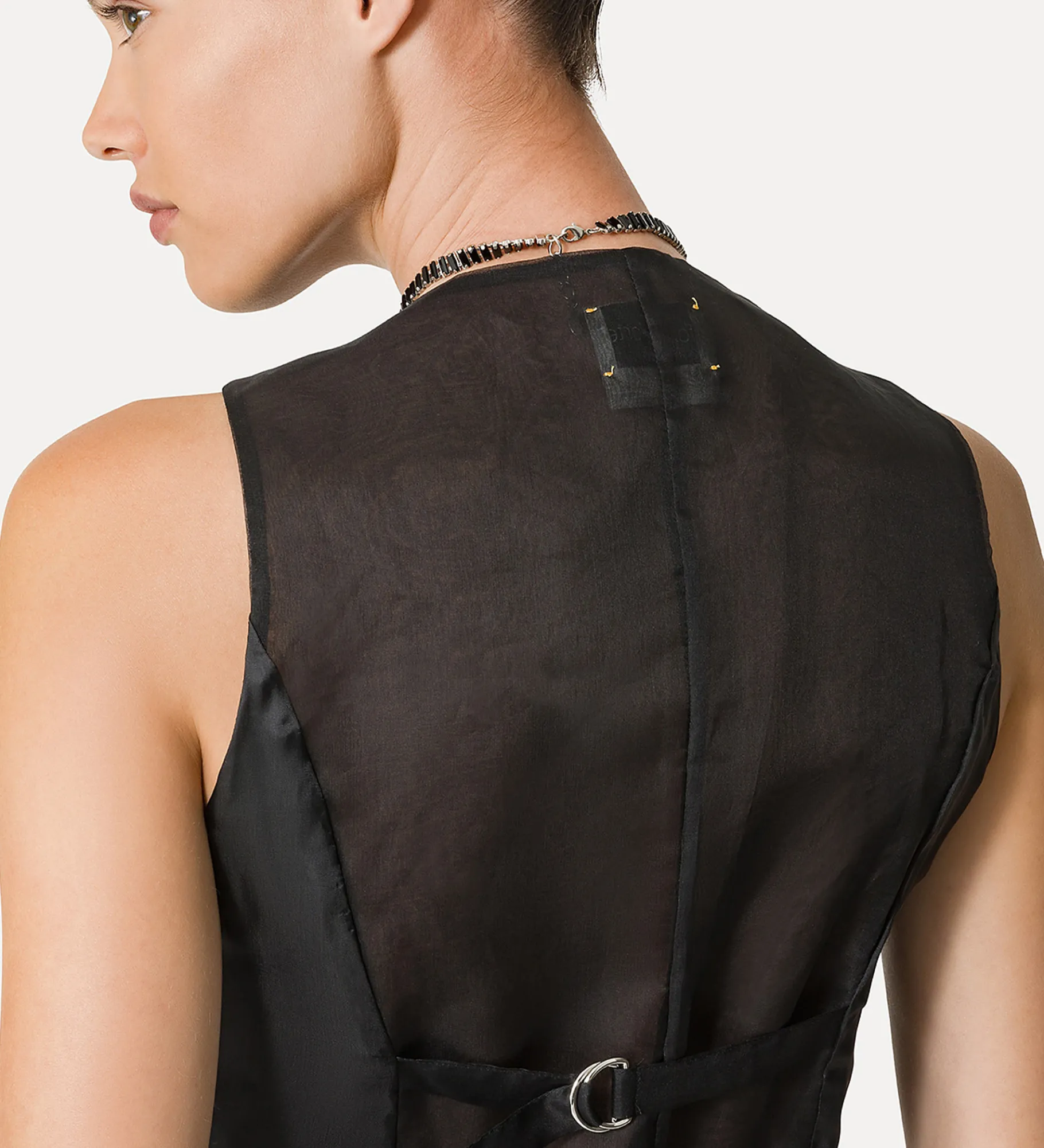 forte_forte fil–à–fil vest for women noir^ Jackets