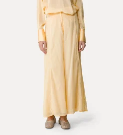 forte_forte flared trousers in cotton–and–silk voile sole^ Pants