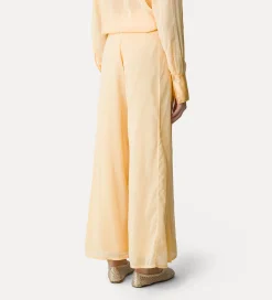 forte_forte flared trousers in cotton–and–silk voile sole^ Pants