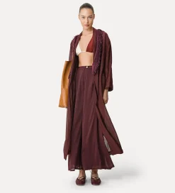 forte_forte flared trousers in cotton–and–silk voile black orchid^ Pants