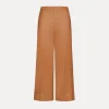 forte_forte flared trousers in poplin terra^ Pants
