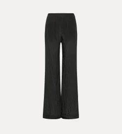 forte_forte flared trousers in satin noir^ Pants