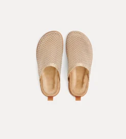 forte_forte flat mesh mule with diamanté detailing nude^ Shoes