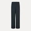 forte_forte flat–front trousers in black abisso^ Pants