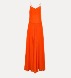 forte_forte habotai–silk dress with spaghetti straps papavero^ Dresses