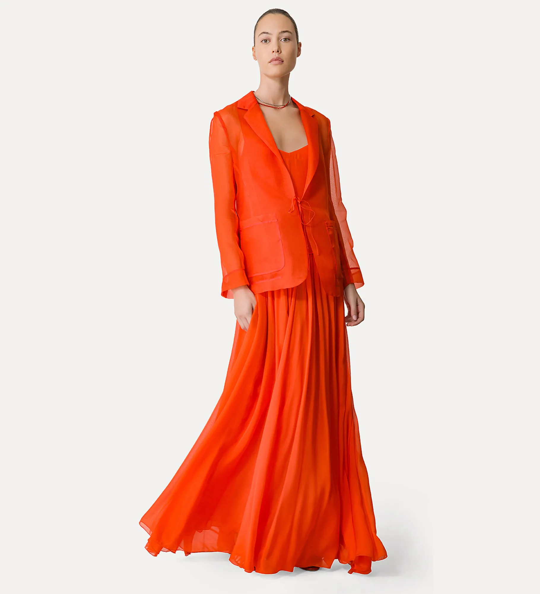 forte_forte habotai–silk dress with spaghetti straps papavero^ Dresses