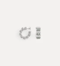 forte_forte hoop earrings with crystals crystal^ Jewels